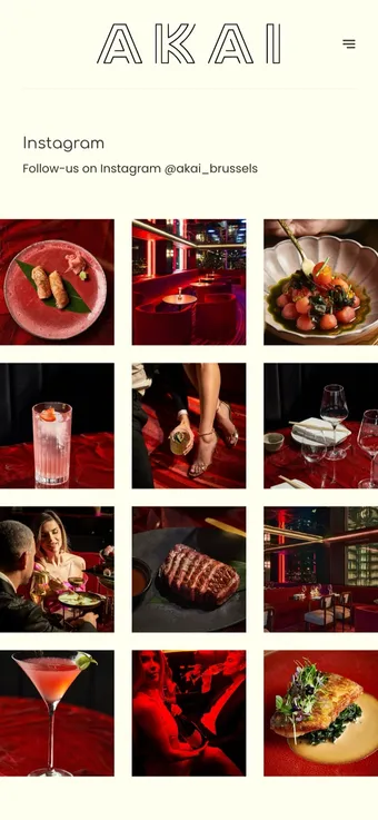 La galleria Instagram del sito di AKAI su un telefono