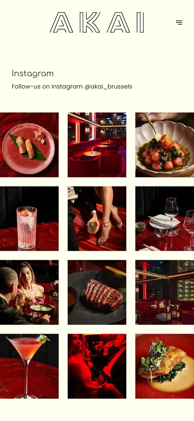 The AKAI website's Instagram gallery on a phone