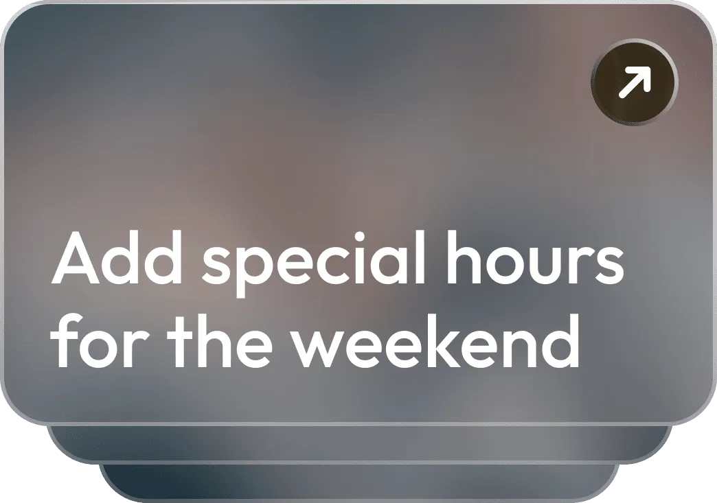 Suggestion : ajouter des horaires spéciaux pour le week-end